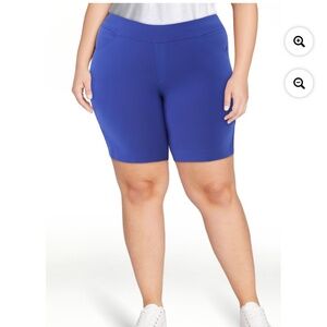 Just My Size Women’s Royal Blue Millennium Bermuda Shorts Size 1X NEW